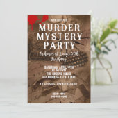 whodunit moord mysterie bloedige partij 40th 50th  kaart (Staand voorkant)