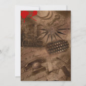 whodunit moord mysterie bloedige partij 40th 50th  kaart (Achterkant)