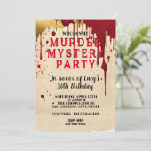 Whodunit moord Mystery Detective Dinner Party Kaart (Staand voorkant)