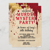 Whodunit moord Mystery Detective Dinner Party Kaart (Voorkant / Achterkant)