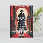 Whodunit moord Mystery Detective Koud hoesje Party Kaart (Staand voorkant)