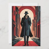 Whodunit moord Mystery Detective Koud hoesje Party Kaart (Achterkant)