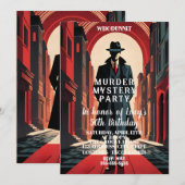 Whodunit moord Mystery Detective Koud hoesje Party Kaart (Voorkant / Achterkant)