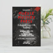 whodunit-moordmysterie bloedfeest 40e 50e 60e kaart (Staand voorkant)