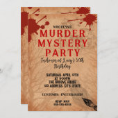 whodunit-moordmysterie bloedfeest 40e 50e 60e kaart (Voorkant / Achterkant)