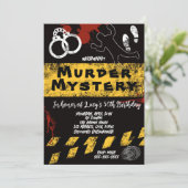 whodunit-moordmysterie bloedfeestje 40e 50e 60e kaart (Staand voorkant)