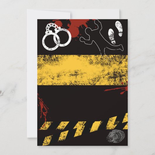 whodunit-moordmysterie bloedfeestje 40e 50e 60e kaart (Achterkant)