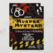 whodunit-moordmysterie bloedfeestje 40e 50e 60e kaart (Voorkant / Achterkant)
