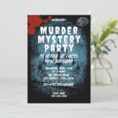 whodunit-moordmysterie bloedfeestje 40e 50e 60e kaart (Staand voorkant)