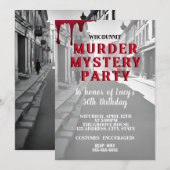 Whodunit Murder Mystery 1940's stijl diner feest Kaart (Voorkant / Achterkant)