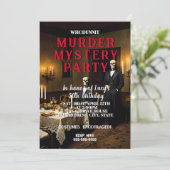 Whodunit Murder Mystery 1950's stijl diner feest Kaart (Staand voorkant)