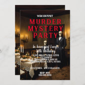 Whodunit Murder Mystery 1950's stijl diner feest Kaart (Voorkant / Achterkant)