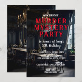 Whodunit Murder Mystery 1950's stijl diner feest Kaart (Voorkant / Achterkant)