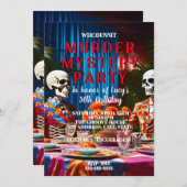 Whodunit Murder Mystery 1960's stijl diner feest Kaart (Voorkant / Achterkant)