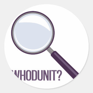 Whodunit Ronde Sticker