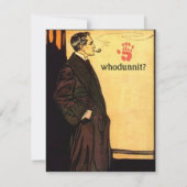 Whodunnit Mystery Solving Party Invitations Sleuth Kaart (Voorkant)