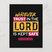 Whoever Trusts in the Lord Is Kept Safe Quote Briefkaart (Voorkant)