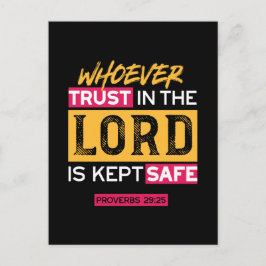 Whoever Trusts in the Lord Is Kept Safe Quote Briefkaart
