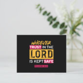 Whoever Trusts in the Lord Is Kept Safe Quote Feestdagenkaart (Staand voorkant)