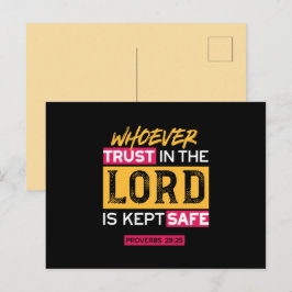 Whoever Trusts in the Lord Is Kept Safe Quote Feestdagenkaart