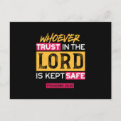 Whoever Trusts in the Lord Is Kept Safe Quote Feestdagenkaart (Voorkant)