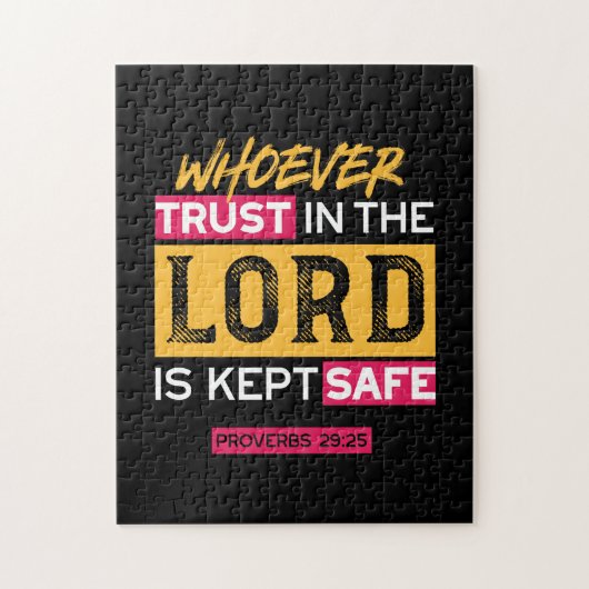 Whoever Trusts in the Lord Is Kept Safe Quote Legpuzzel (Verticaal)