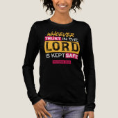 Whoever Trusts in the Lord Is Kept Safe Quote Tri-Blend Shirt (Voorkant)