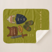 Whole Armor Sherpa Yarn Look Baby Blanket Sherpa Deken (Voorkant (horizontaal))