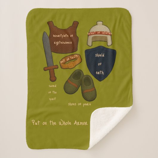 Whole Armor Sherpa Yarn Look Baby Dekentje Deken (Voorkant)