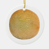 Whole Cantaloupe Melon Keramisch Ornament (Voorkant)