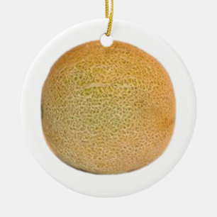 Whole Cantaloupe Melon Keramisch Ornament