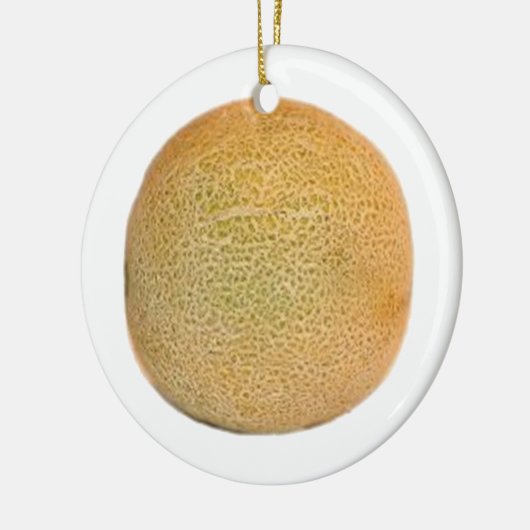 Whole Cantaloupe Melon Keramisch Ornament (Links)