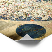 Whole Earth handhaaft digitaal kaartontwerp Poster (Hoek)