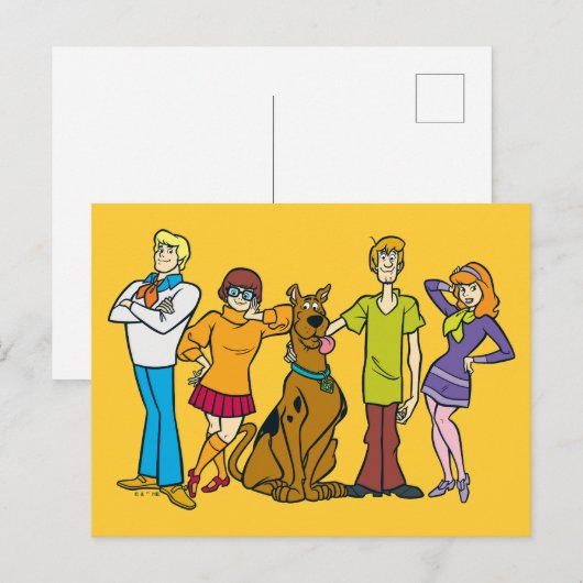 Whole Gang 14 Mystery Inc Briefkaart (Voorkant / Achterkant)