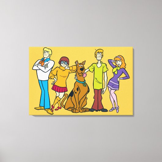 Whole Gang 14 Mystery Inc Canvas Afdruk (Voorkant)