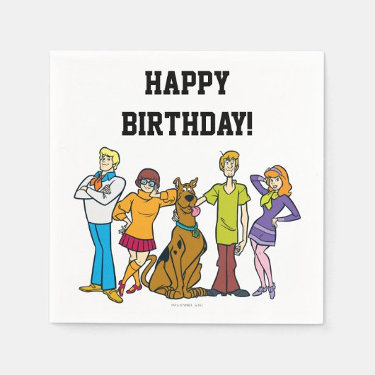 Whole Gang 14 Mystery Inc Servetten (Voorkant)