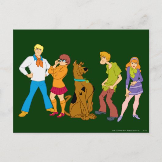 Whole Gang 15 Mystery Inc Briefkaart (Voorkant)