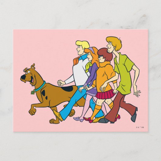 Whole Gang 18 Mystery Inc Briefkaart (Voorkant)