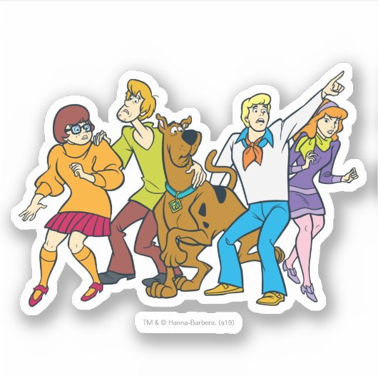 Whole Gang Lookout Mystery Inc Sticker (Voorkant)