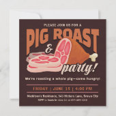 Whole Hog Pig Roast Party Kaart (Voorkant)