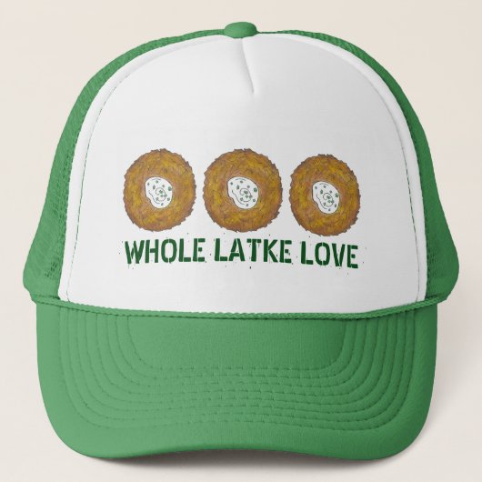 Whole Latke (Lotta) Love Potato Pancakes Hanukkah Trucker Pet (Voorkant)