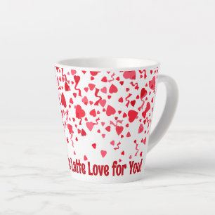 Whole Latte Love gepersonaliseerde rode Confetti h Latte Mok