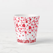 Whole Latte Love gepersonaliseerde rode Confetti h Latte Mok (Voorkant)