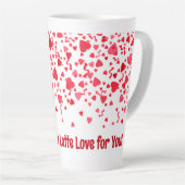 Whole Latte Love gepersonaliseerde rode Confetti h Latte Mok (Rechterhoek)