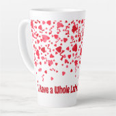 Whole Latte Love gepersonaliseerde rode Confetti h Latte Mok (Linkerhoek)