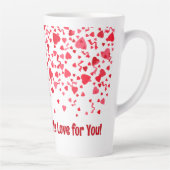 Whole Latte Love gepersonaliseerde rode Confetti h Latte Mok (Rechts)