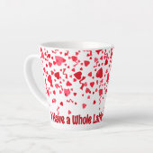 Whole Latte Love gepersonaliseerde rode Confetti h Mok (Linkerhoek)