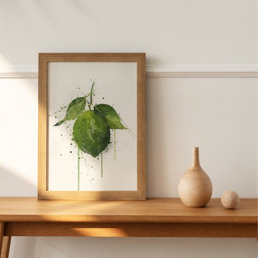 Whole Lime Fruit Poster