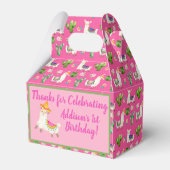 Whole Llama Fun/1st Fiesta Hot Pink Favor Box Bedankdoosjes (Achterkant)