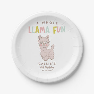 Whole Llama Fun Alpaca Birthday Party Papieren Bordje